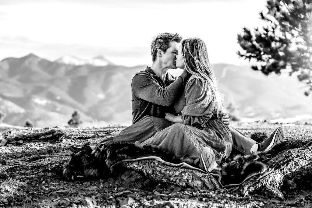 Engagement session in alpine setting